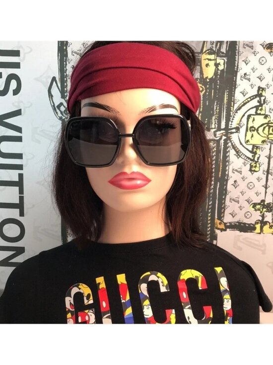 New  Authentic Gucci GG0890SA 001 Black Oversized Sunglasses main image 11